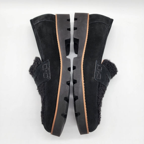 Vionic Cheryl Faux Fur Shearling Nubuck Suede Black‎ Loafer Size Women's 10 - Picture 6 of 11
